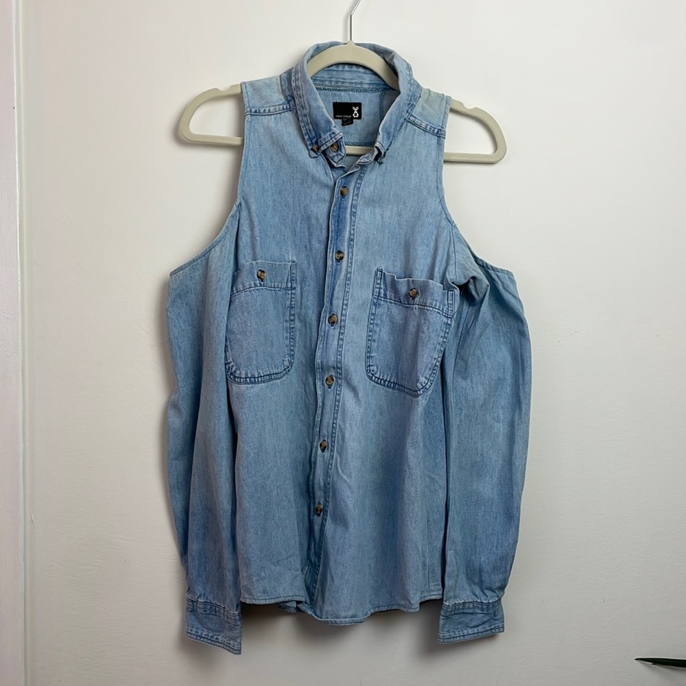 Urban Renewal shoulder-less Denim Shirt